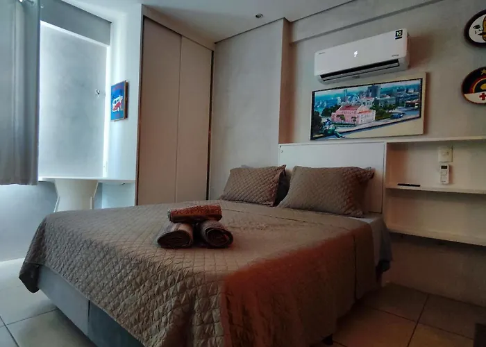 Flat Golden Shopping Home Service - Andar Alto - Vista Do Mar