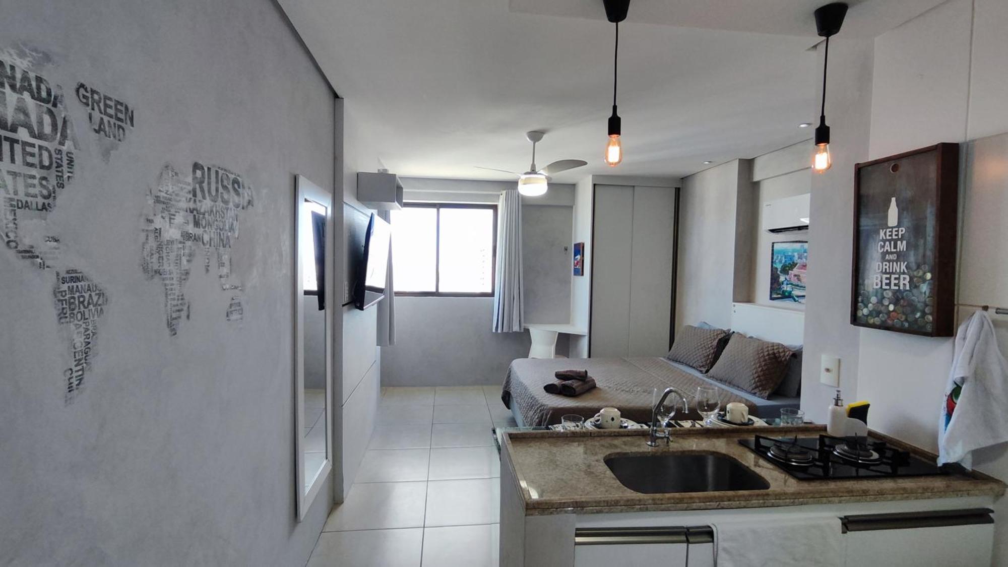 Flat Golden Shopping Service - Andar Alto - Vista Do Mar Apartamento