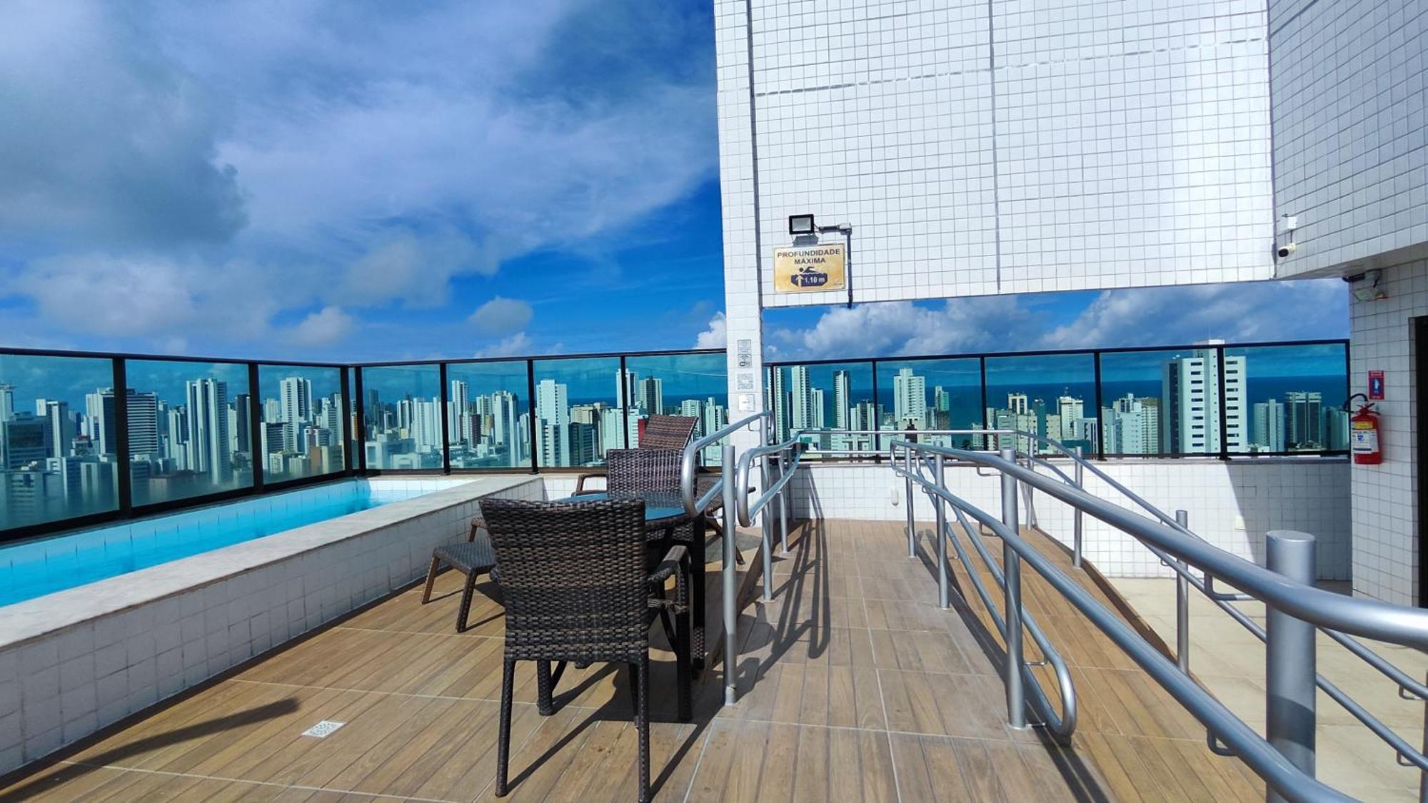 Flat Golden Shopping Service - Andar Alto - Vista Do Mar Apartamento Recife